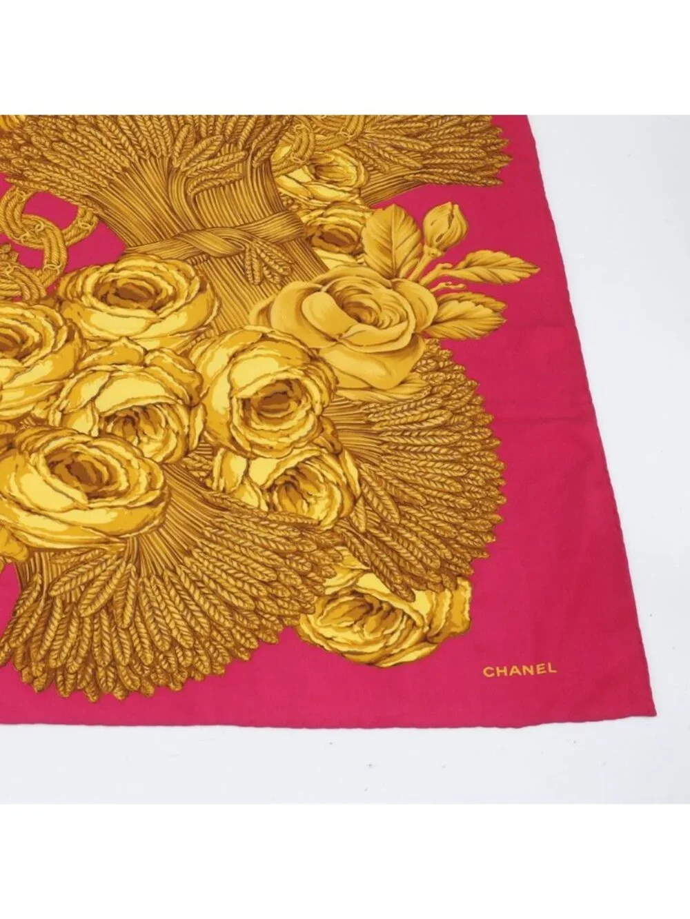 Chanel Camellia Chain Pattern Scarf